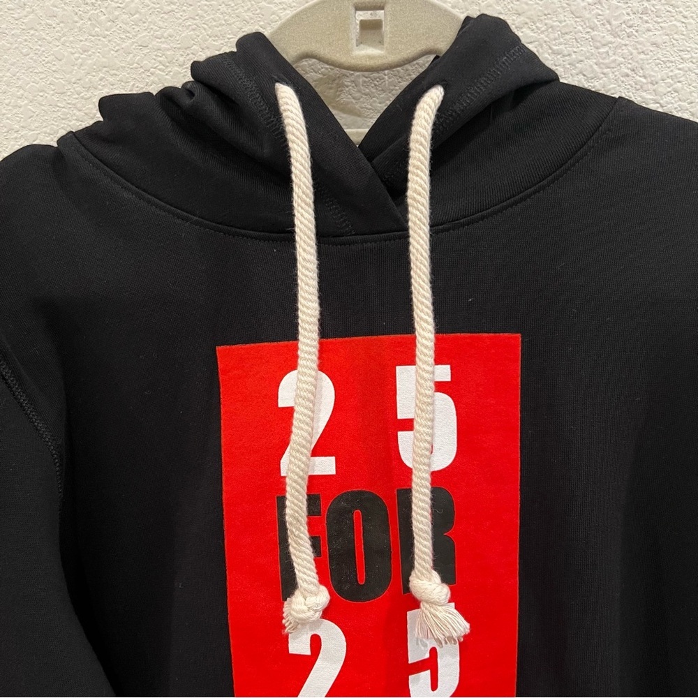 NWT Pact One for All Organic Cotton 25 for 25 Graphic Hoodie Black Unisex XS - Picture 4 of 16
